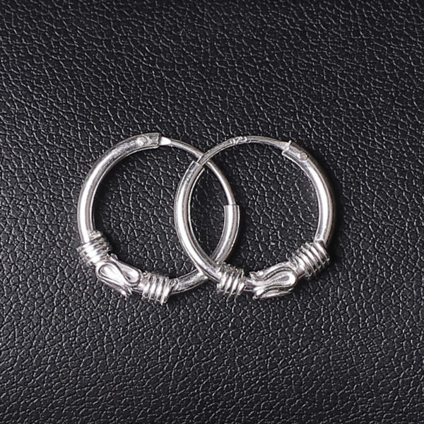 925 Silver wire design Hoops/Bali for Women/Girls by SilVar (1/2 inch) - Image 2