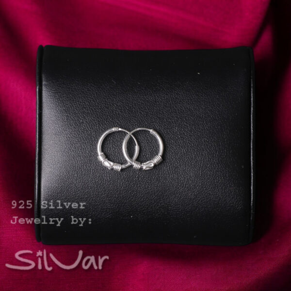 925 Silver wire design Hoops/Bali for Women/Girls by SilVar (1/2 inch)