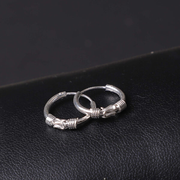 925 Silver wire design Hoops/Bali for Women/Girls by SilVar (1/2 inch) - Image 3