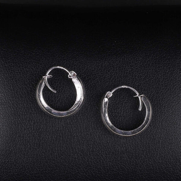 925 Silver Curv design Hoops/Bali for Women/Girls by SilVar (1/2 inch) - Image 3
