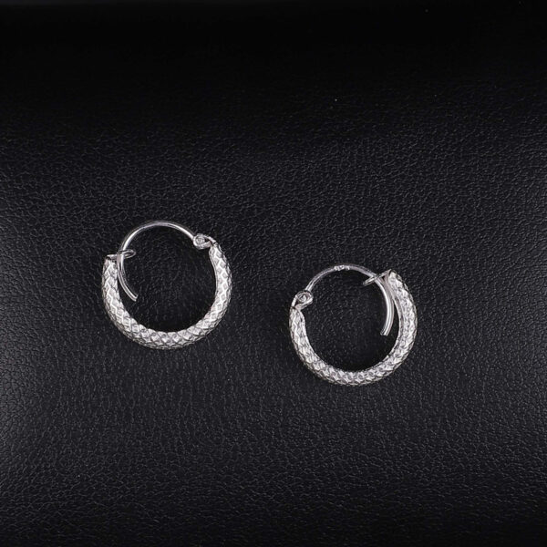 925 Silver Glamorous design Hoops/Bali for Women/Girls by SilVar (1/2 inch) - Image 2