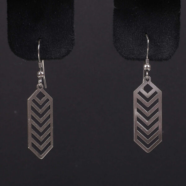 925 Silver Laser Cut Hook Danglers Women/Girls by SilVar - Image 2