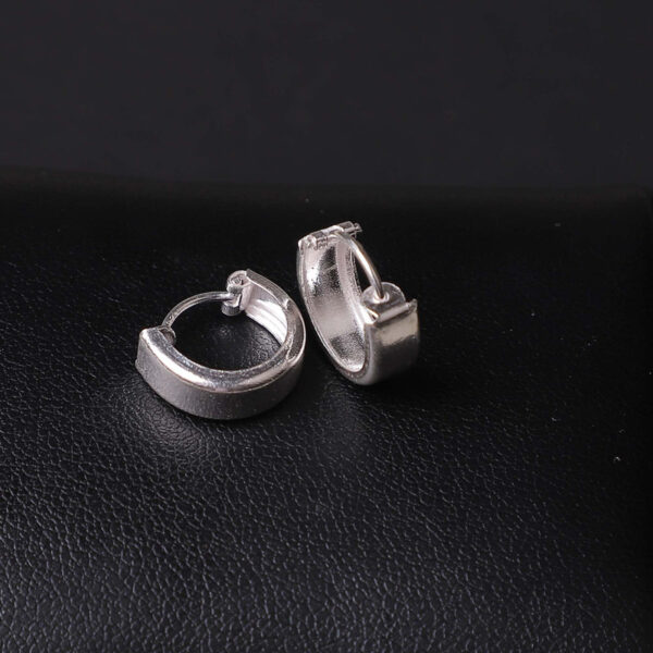925 Silver Minimalistic Hoops/Bali for Women/Girls by SilVar (1/2 inch) - Image 3