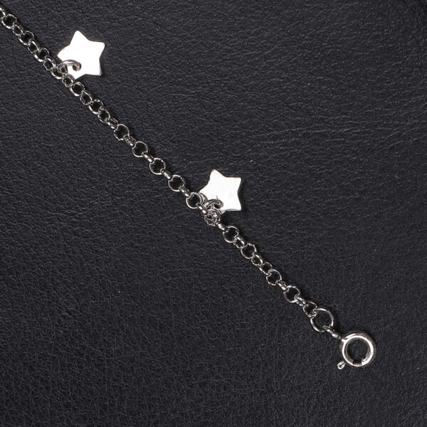 925 Silver Shiny Star Bracelet for Women/Girls by SilVar - Image 4