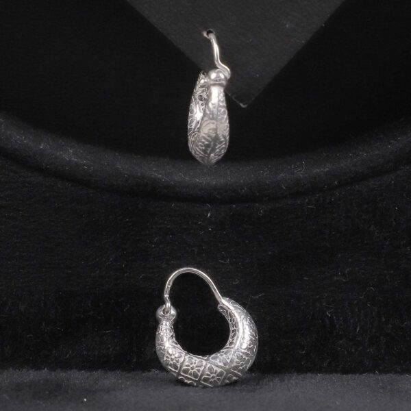 925 Silver Kaju Classic design Hoops/Bali for Women/Girls by SilVar (1/2 inch) - Image 3