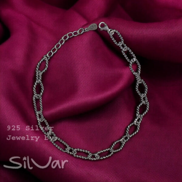 925 Silver Bold Bracelet for Women/Girls by SilVar