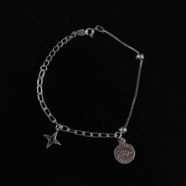 925 Silver Coin Bracelet for Women/Girls by SilVar - Image 4