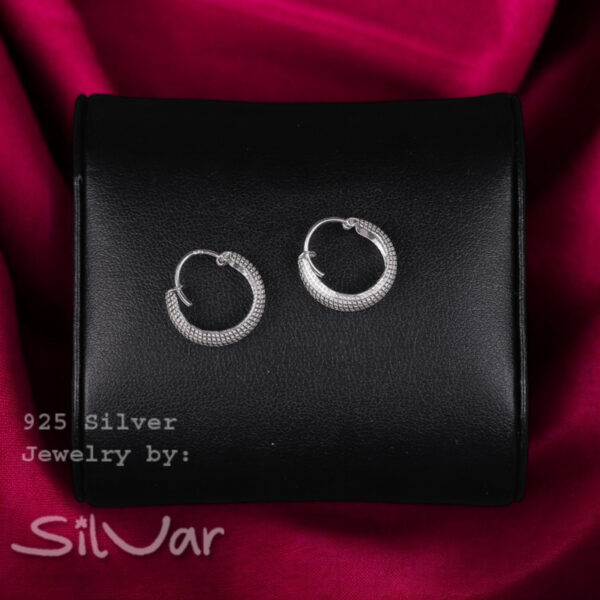 925 Silver Sophisticated design Hoops/Bali for Women/Girls by SilVar (1/2 inch)