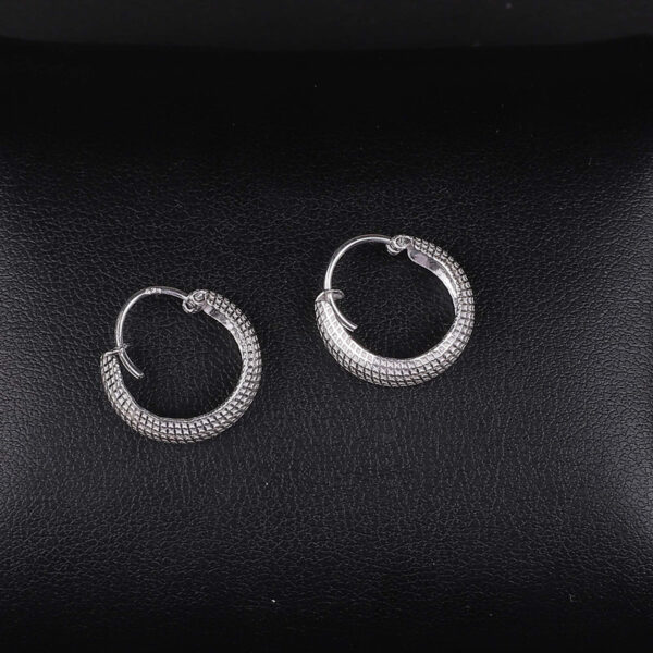 925 Silver Sophisticated design Hoops/Bali for Women/Girls by SilVar (1/2 inch) - Image 2