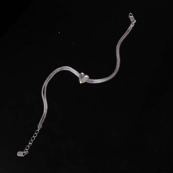 925 Silver Slider Heart Bracelet for Women/Girls by SilVar - Image 2