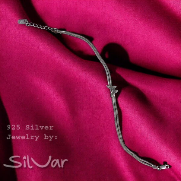 925 Silver Slider Butterfly Bracelet for Women/Girls by SilVar