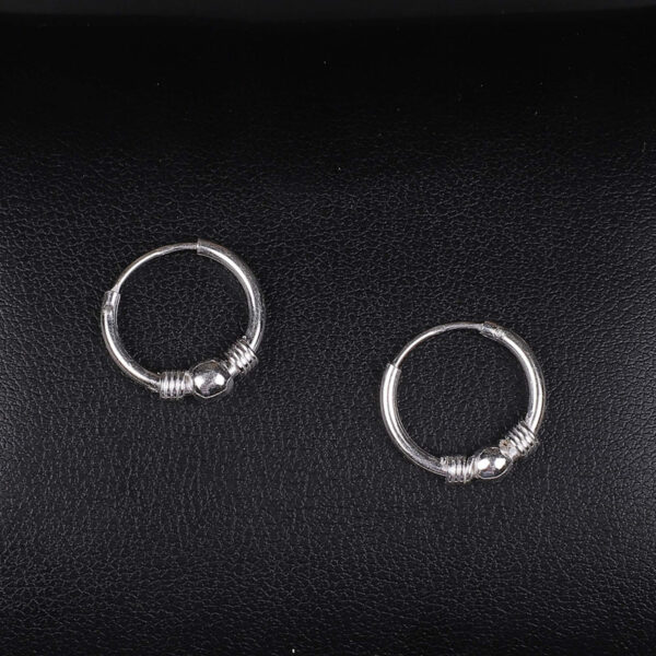 925 Silver Exquisite design Hoops/Bali for Women/Girls by SilVar (1/2 inch) - Image 2