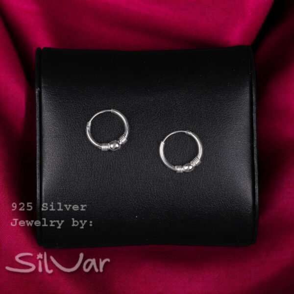 925 Silver Exquisite design Hoops/Bali for Women/Girls by SilVar (1/2 inch)