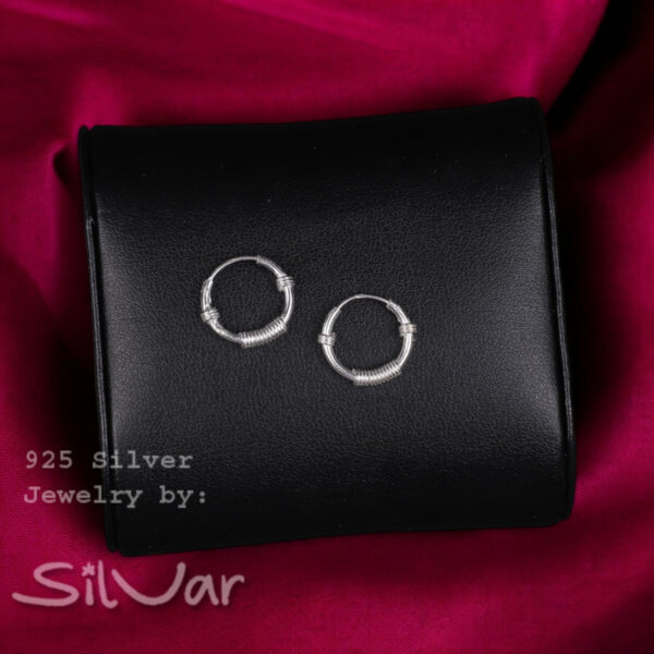 925 Silver Classic wire design Hoops/Bali for Women/Girls by SilVar (1/2 inch)